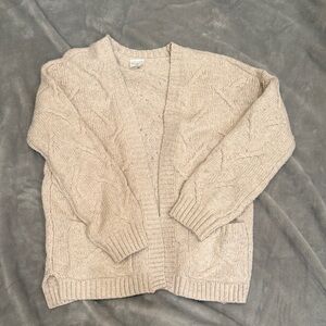 Abercrombie Kids Cream Knit open front cardigan Sweater